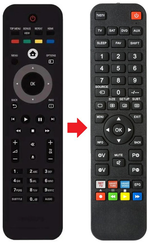 Telecomando adatto per philips - adatto,